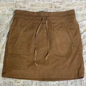J. Crew Tan Mini Skirt with Drawstring